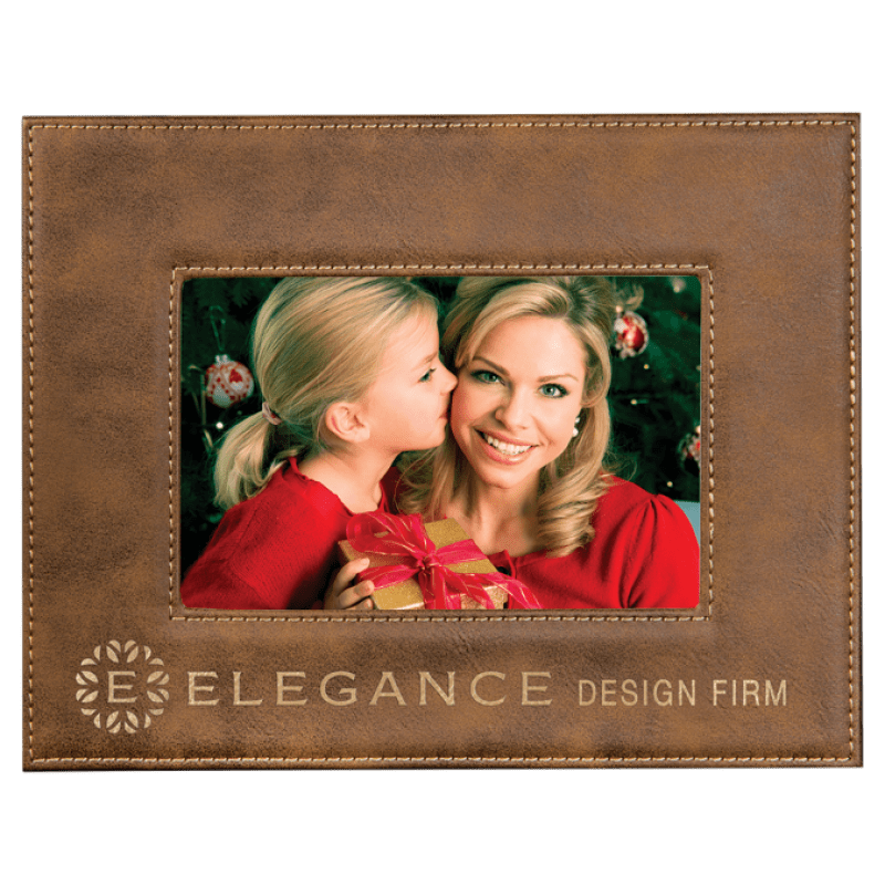 4x6 Rustic Gold Letherette Photo Frame