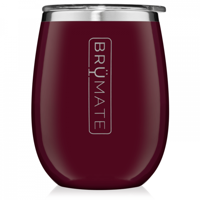 BruMate Uncork'd XL 14oz Wine Tumbler - Glitter Merlot