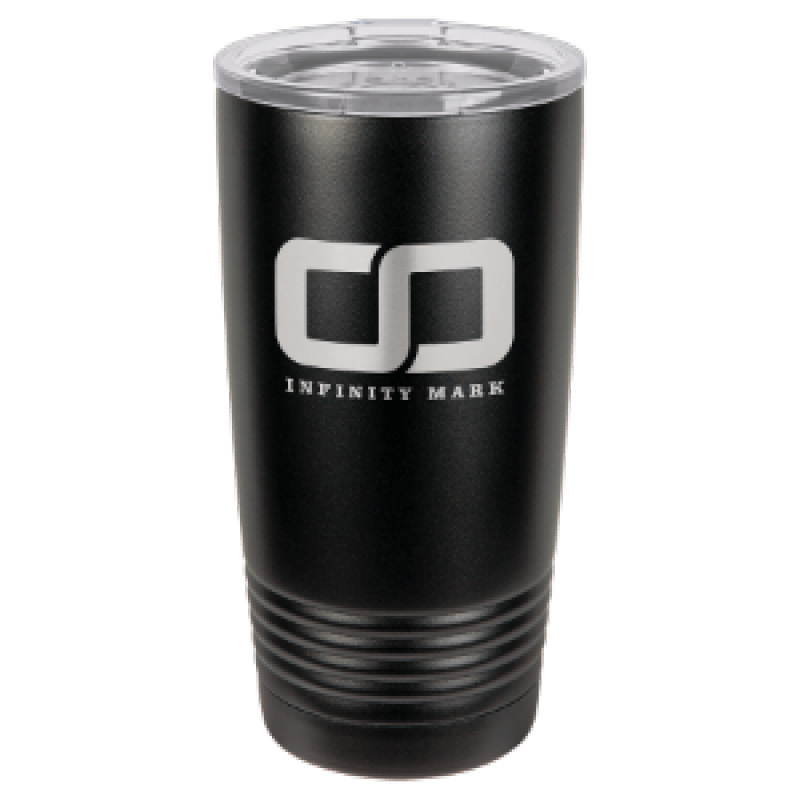 Polar Camel 20 oz Black Ringneck Vacuum insulated Tumbler with lid no silver ring