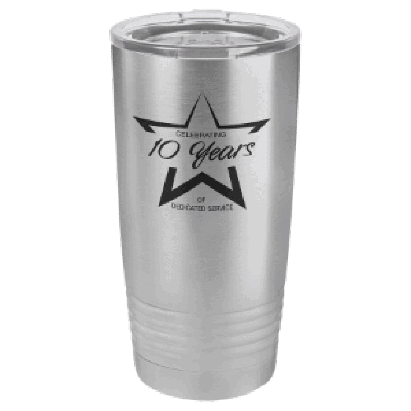 Polar Camel 20 oz Stainless Steel Ringneck Vacuum insulated Tumbler with clear lid
