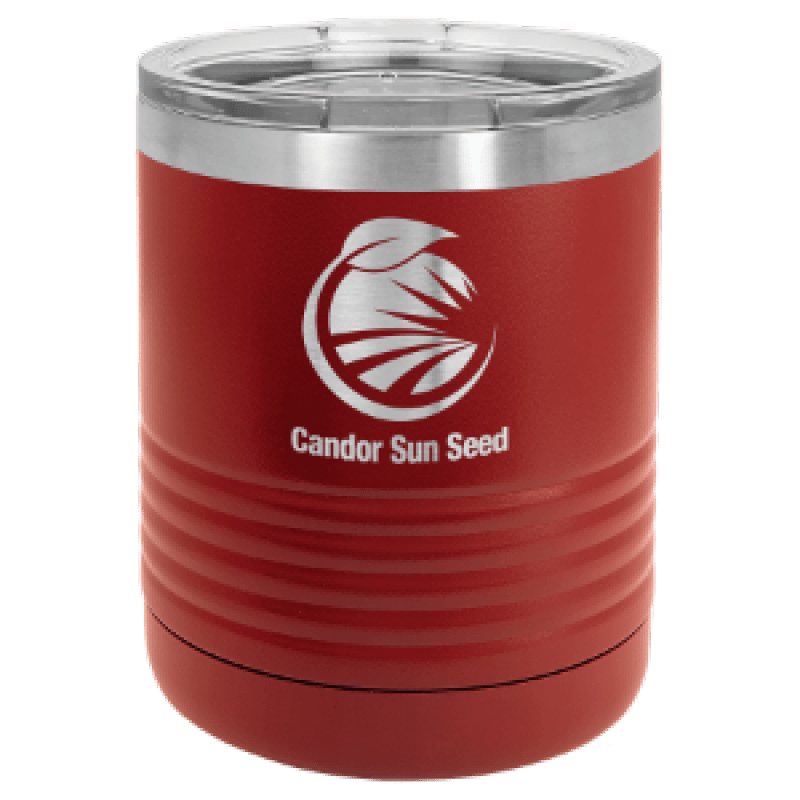Polar Camel Ringneck 10 oz maroon Vacuum insulated Tumbler with clear lid