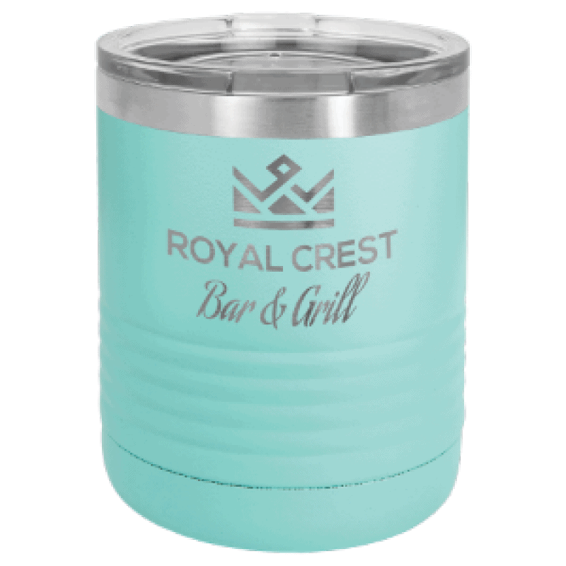 Polar Camel Ringneck 10 oz Teal vacuum insulated Tumbler with Clear Lid