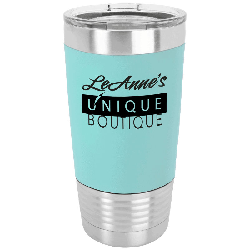 Teal Black 20 oz Polar Camel Silicone Grip Tumbler with Clear lid